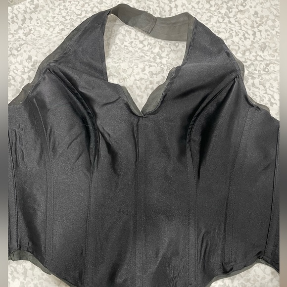 Grey (Charcoal) Halter Corset - Picture 5 of 6